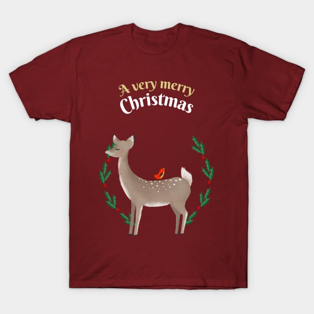 A Very Merry Christmas T-Shirt by Eclectic Assortment